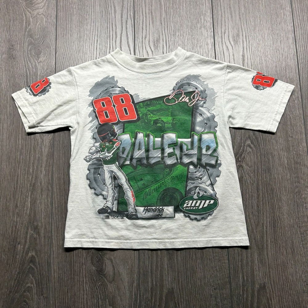 Vintage Dale Earnhardt Jr 88 NASCAR Kids T-Shirt Hendrick Motorsports White 7